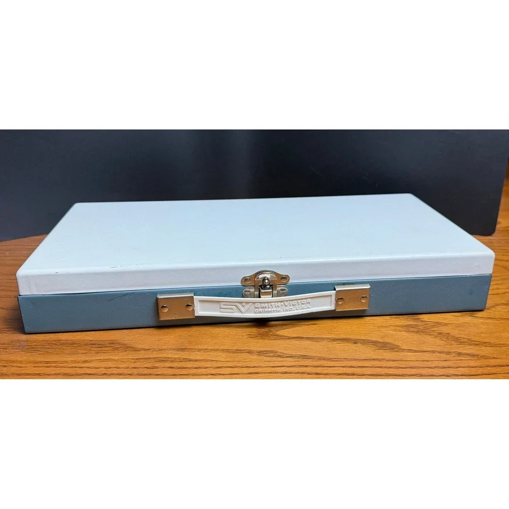 Vintage Smith-Victor Metal Slide Storage Case - w/47 35mm slides, from 1969+